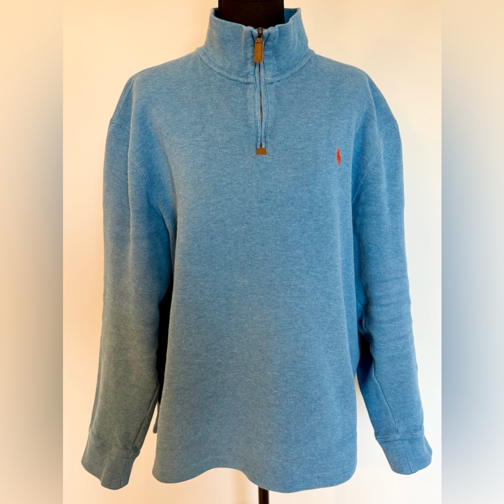 Polo Ralph Lauren Quarter Zip Pullover | Blue | Size L